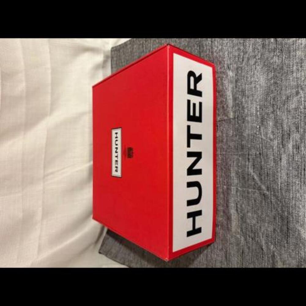 NIB HUNTER WOMENS PLAY SHORT STARCLOUD SHADED WHITE SZ 8 RAIN BOOT SPARKLE LINED